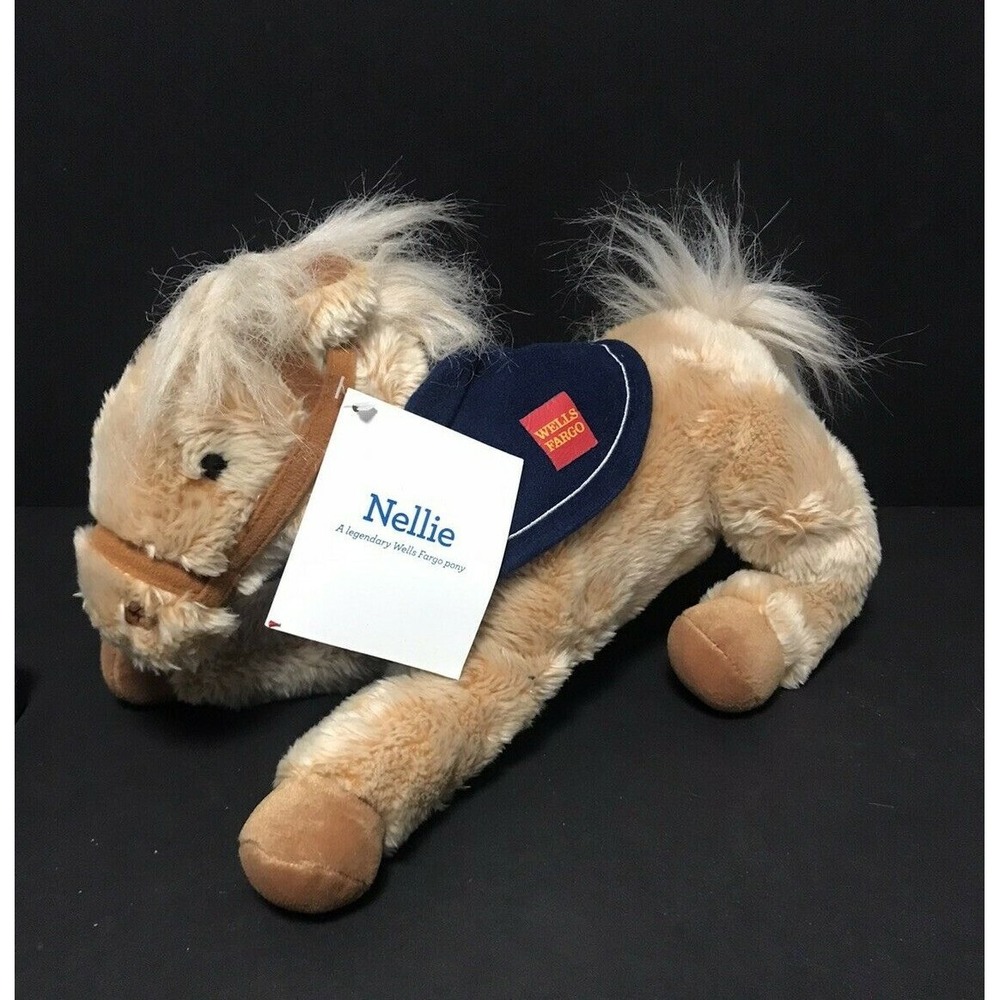 Wells Fargo Legendary Pony Nellie Plush Tan Horse 2015 NWT 13" With Bridle
